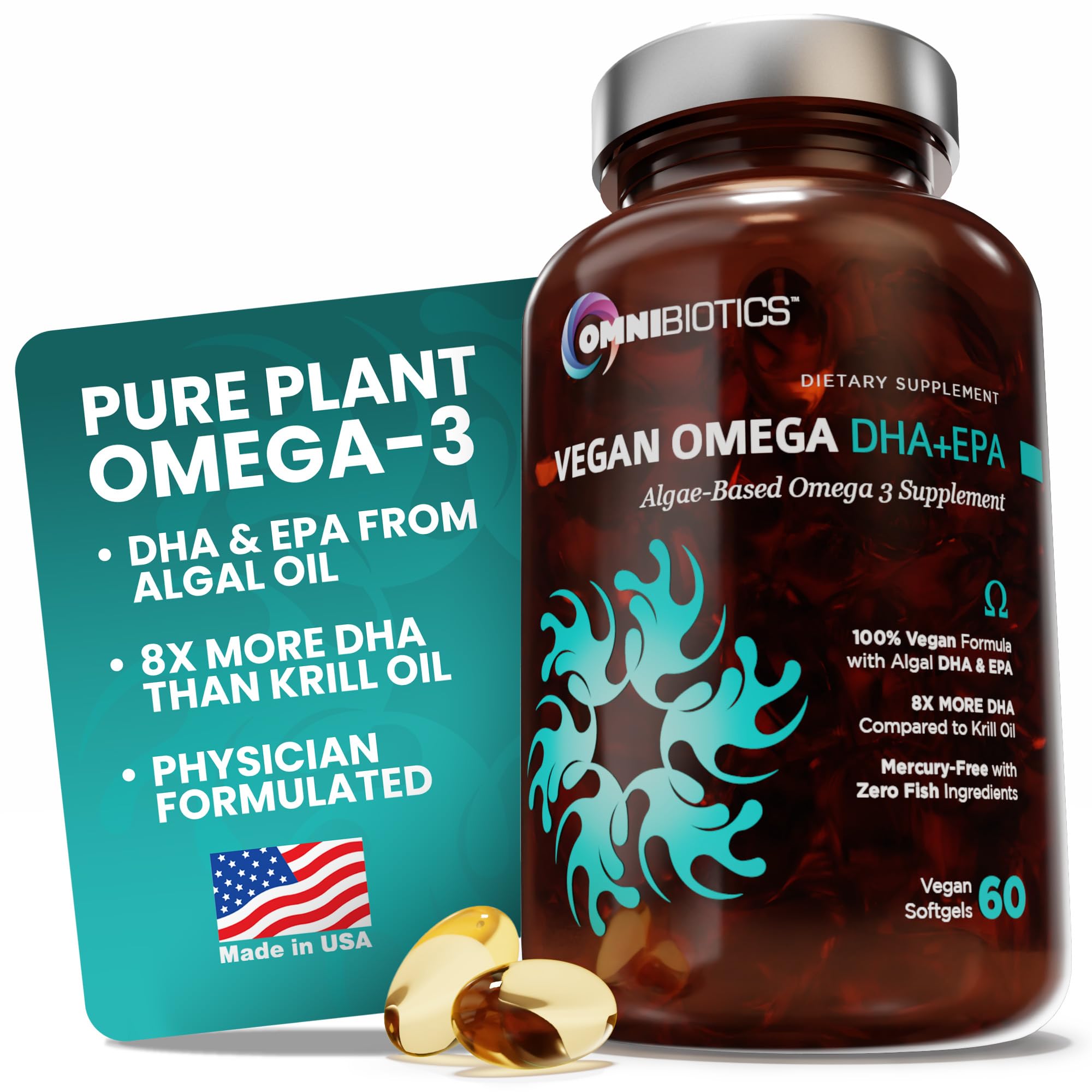Amazon.com: OmniBiotics Vegan Omega 3 DHA EPA Supplement – MD